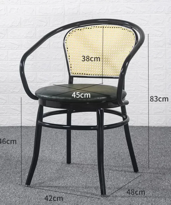 Calvin dark restaurant dining chair - Image 4