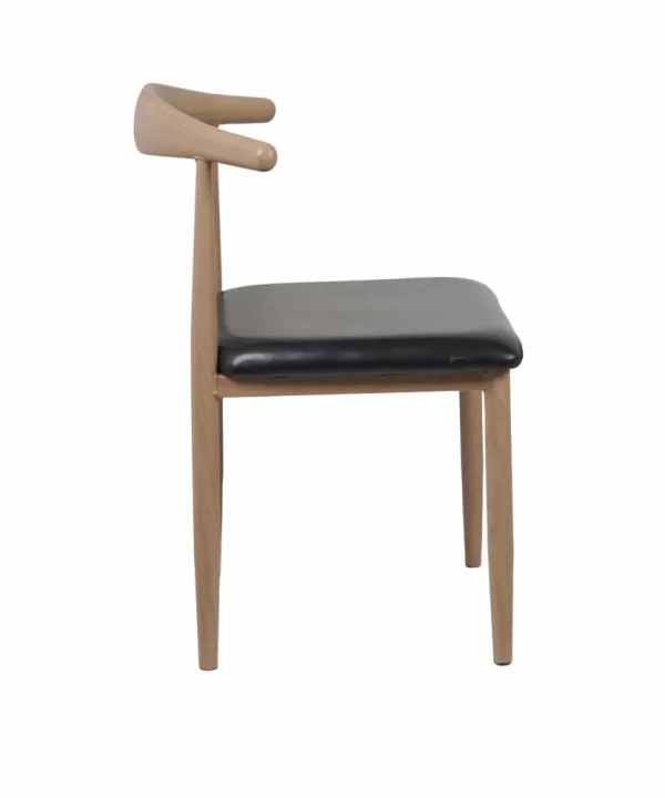 Hansa Light - Metal Restaurant Chair with Wooden Finish - Image 3