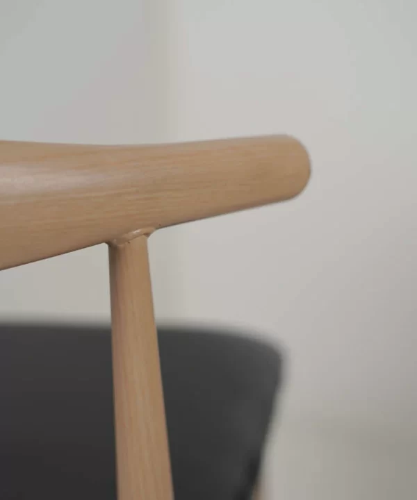 Hansa Light - Metal Restaurant Chair with Wooden Finish - Image 2