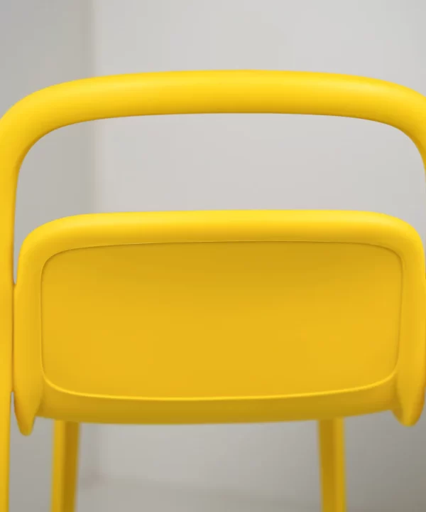 NEW Milan PVC Cafe Chairs Premium in Yellow color - Image 3