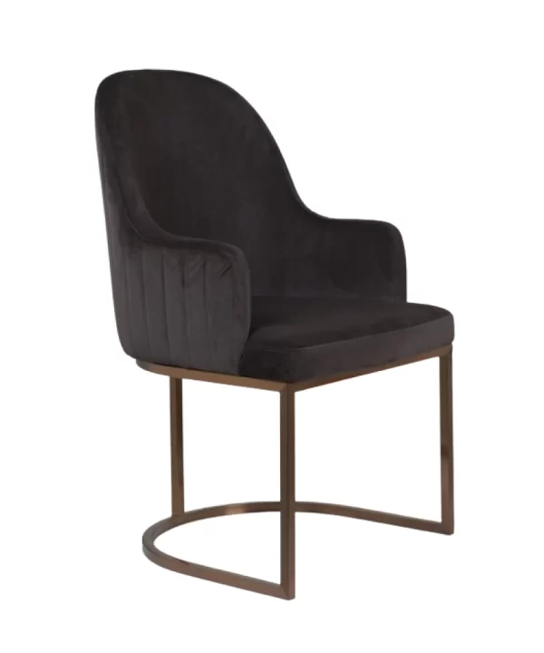 OG Dining Chairs With PVD Rose Gold Dark Grey - Image 5