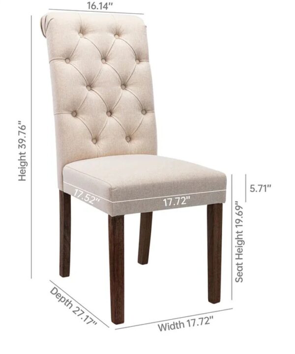 Retro - Tufted Cushion Dining Chair - Image 3