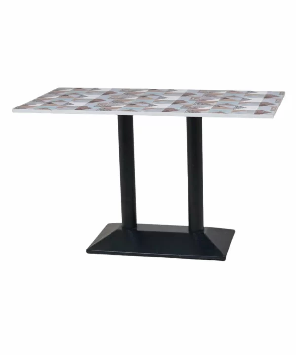Diamond Box Double Pillar Table Base Designer Top - Image 2