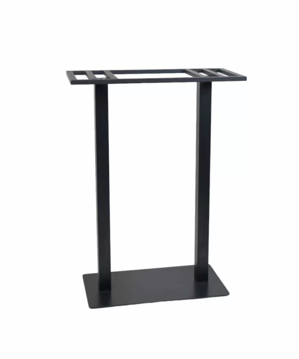 Icon MS Bar Height Double Pillar Table Base Walnut Top 4 Seater - Image 2