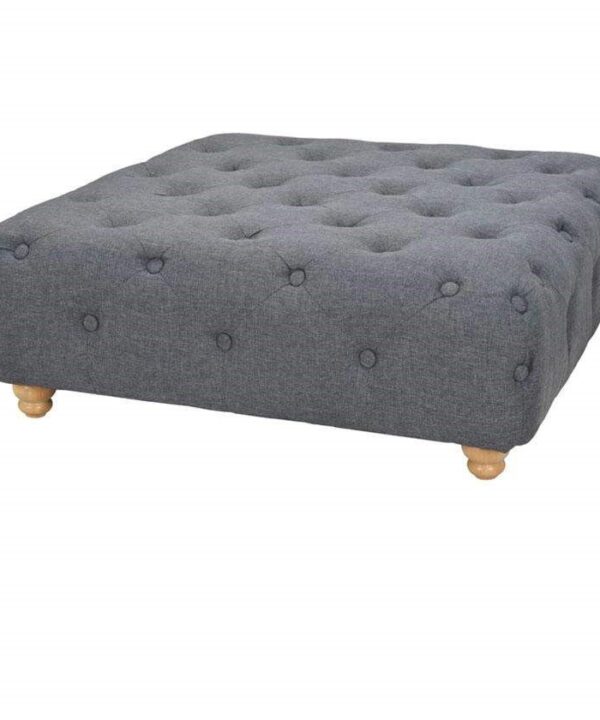 Pouffe Fabric Centre table 80x80x30cm Dark Grey Home Dressing Stool Footstool Rest GHSD009